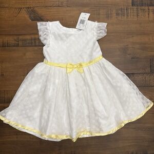 Nannette Girls White And Yellow 3T Dress‎ NEW